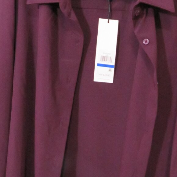 Calvin Klein Deep purple long sleeve work top size XL - Picture 6 of 10